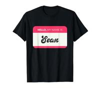 Hello, My Name is Sean - Funny Sean Name Value Graphic T-Shirt, Men, Black, XL