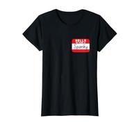 Hello My Name is Spanky Funny Name Tag Value Graphic T-Shirt, Women, Black, S