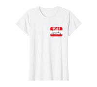 Hello My Name is Spanky Funny Name Tag Value Graphic T-Shirt, Women, White, M