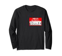 Hello My Name is The Rizzler Funny Costume Halloween Long Sleeve T-Shirt