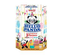 Hello Panda Biscuits 260g - Fun, Crunchy Biscuits Filled with Smooth Chocolate Cream | Halal Certified (Assorted)