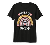 Hello Pre-K Cute Pencil Rainbow Back to School - Kids Premium T-Shirt