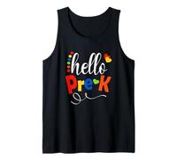 Hello Pre-School Fun Back to School Gear Students Teachers Tank Top