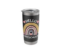 Hello Preschool Cute Pencil Rainbow Back to School - Kids Stainless Steel Insulated Tumbler