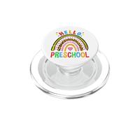 Hello Preschool First Day Of Pre-K Leopard Rainbow Vintage PopSockets PopGrip for MagSafe