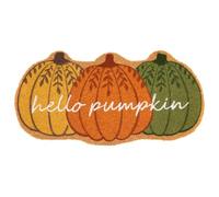 Hello Pumpkin Decorative Coir Doormat, Autumn Design, 80 x 40 cm