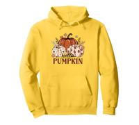 Hello Pumpkin Hey There Pumpkin Boho Floral Holiday Women Pullover Hoodie