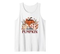 Hello Pumpkin Hey There Pumpkin Boho Floral Holiday Women Tank Top