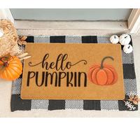 Hello Pumpkin Welcome Doormats - Artificial-Coir Outdoor Entrance Mat Autumn Harvest-Festival Seasonal Front-Door-Mat Porch-Rugs Home-Decor