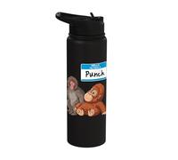 Hello Punch the Monkey Japan with Stuffed Animal Friend Stainless Steel Insulated Water Bottle