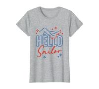 Hello Sailor T-Shirt, Women, Heather Grey, Medium