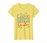 Hello Sailor T-Shirt, Women, Lemon Yellow, 3X-Large