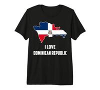 Hello Santo Domingo I Love Dominican Republic Map Flag Print Premium T-Shirt
