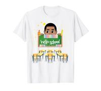Hello School Black Boys Melanin Boy Student Prince Classroom Value Graphic T-Shirt, Men, White, M