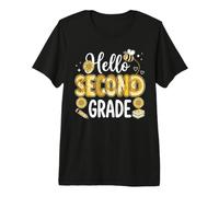 Hello Second Grade Sunflower Bee Tie Dye First Day of School Premium T-Shirt