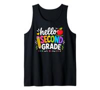 Hello Second Grade Team 2nd Grade Back to School Teacher Kid Tank Top