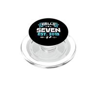 HELLO SEVEN EST. 2019 Fun Birthday Celebration PopSockets PopGrip for MagSafe