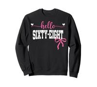 Hello Sixty-eight Est 1957 Coquette Bow 68th Birthday Girl Sweatshirt
