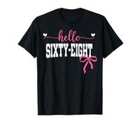 Hello Sixty-Eight Est 1957 Coquette Bow 68th Birthday Girl T-Shirt