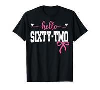 Hello Sixty-Two Est 1963 Coquette Bow 62nd Birthday Girl T-Shirt