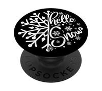 Hello Snow Lover Days Art Cold Weather Winter Theme PopSockets Adhesive PopGrip
