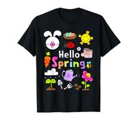 Hello Spring and Easter Day 2026 Bunny Hello Spring Toddler T-Shirt