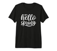 Hello Spring Floral Love Cute Nature Summer Premium T-Shirt
