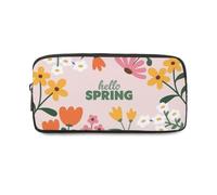 Hello Spring Pencil Case Boy with Zip Up Pencil Cases for Secondary School Pen Organiser School Accessories for Boys Secondary High College Sixth Form Stationery Gifts Women Men