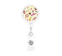 Hello Summer Beach Sign Retractable Badge Holder Reel Clip Id Card Holder forNurse Student Office Worker