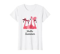 Hello Summer Flamingo Squad Tropical Beach Vibes T-Shirt