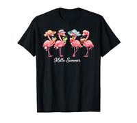 Hello Summer Flamingo Tropical Beach Vibes Summer Vacation T-Shirt