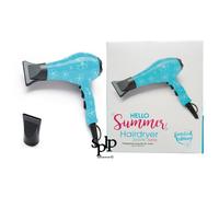 Hello Summer Hairdryer Blue Professional Hair Dryer + 2 Ionic Nozzles 2000 Watt