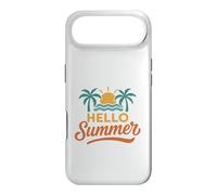 Hello Summer Retro Sunset Palm Trees Beach Vacation Case for iPhone Air
