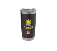 Hello Summer Squad Brick Builder Building Block Beach Stainless Steel Insulated Tumbler