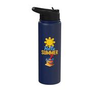 Hello Summer Squad Brick Builder Building Block Beach Stainless Steel Insulated Water Bottle