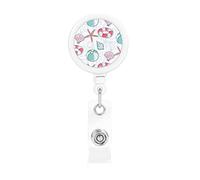 Hello Summer Star Beach Sign Retractable Badge Holder Reel Clip Id Card Holder forNurse Student Office Worker