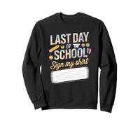 Hello Summer Vacation Sign Here Autograph Memory Canvas Sweatshirt