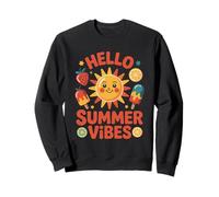 Hello Summer Vibes Sunshine Cartoon Sweatshirt