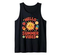 Hello Summer Vibes Sunshine Cartoon Tank Top