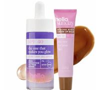 Hello Sunday SPF Duo - Dark Spot Serum SPF 40 30 ml + Mocha Kiss Lip Balm SPF 50 15 ml | Hydrating Glow & UV Protection Set
