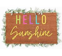 Hello Sunshine Doormat,Hello Welcome Doormat,Summer Doormat,Spring Doormats,Farmhouse Decor,Bright Doormats Interesting Door Mat 30X18 Inch