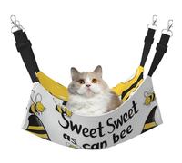 Hello Sunshine Honey Bee Printed Pet Hammock - Sleeping Hammock For Cats, Rabbits, Ferrets, Puppies, Small Animals
