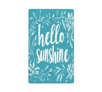 Hello Sunshine On Aqua Leaf Single Toggle Blank Wall Plate Light Switch Cover Decorative 1 Gang for Kitchen Room Bathroom Size 11.4x7cm
