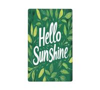 Hello Sunshine On Green Leaf Single Toggle Blank Wall Plate Light Switch Cover Decorative 1 Gang for Kitchen Room Bathroom Size 11.4x7cm