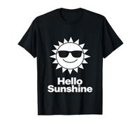 Hello Sunshine Smiling Sun Cheerful Summer Design T-Shirt
