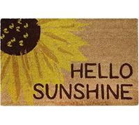 Hello Sunshine Sunflower Spring Summer Natural Coir Doormat Indoor Outdoor Welcome Entryway Front Door Mat Brown Yellow Yellow 23.6x15.7 Inch