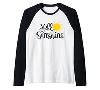 Hello Sunshine T-Shirt for Boys, Girls, Women and Men Raglan Baseball Tee