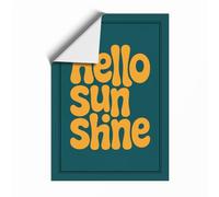 Hello Sunshine Typography Unframed Wall Art Print A1 (84.1×59.4cm), Wall Decor for Living Room, Bedroom, Office & Home, Art Gift