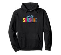 Hello Sunshine Vibrant Positive Energy Phrase Pullover Hoodie