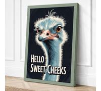 Hello Sweet Cheeks Canvas Wall Art Print 36x24 Inch